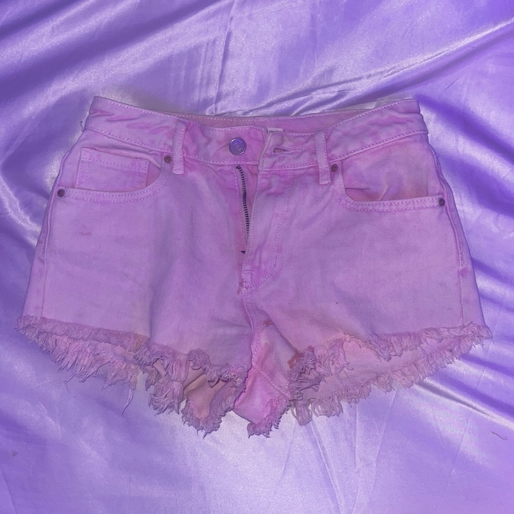 Pink High Rise Festival Shorts from PacSun
